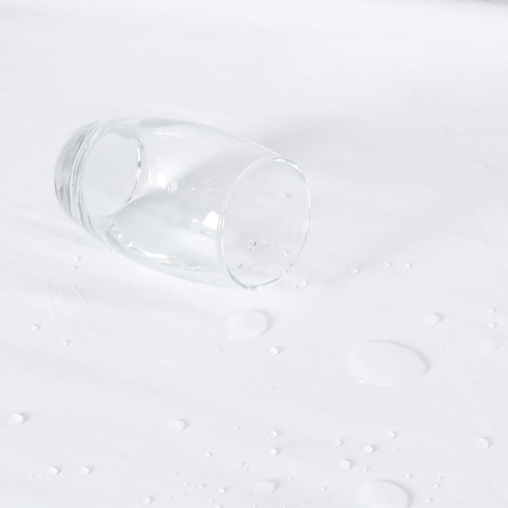 vidaXL Чаршафи с ластик, непромокаеми, 2 бр, памук, 180x200 см, бели
