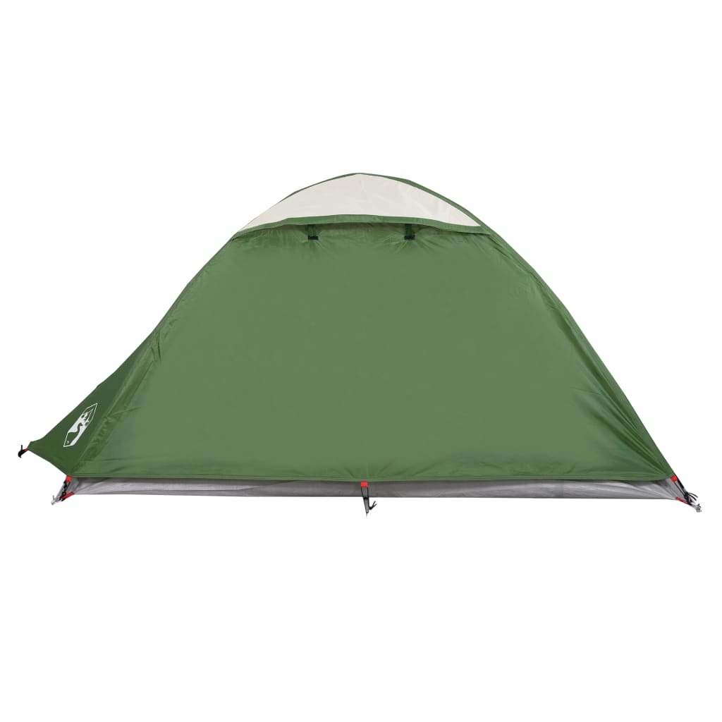 vidaXL Къмпинг палатка за 2 души, зелена, водоустойчива