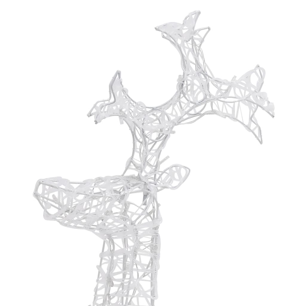 vidaXL Коледна украса северни елени, 3 бр, 60x16x100 см, акрил