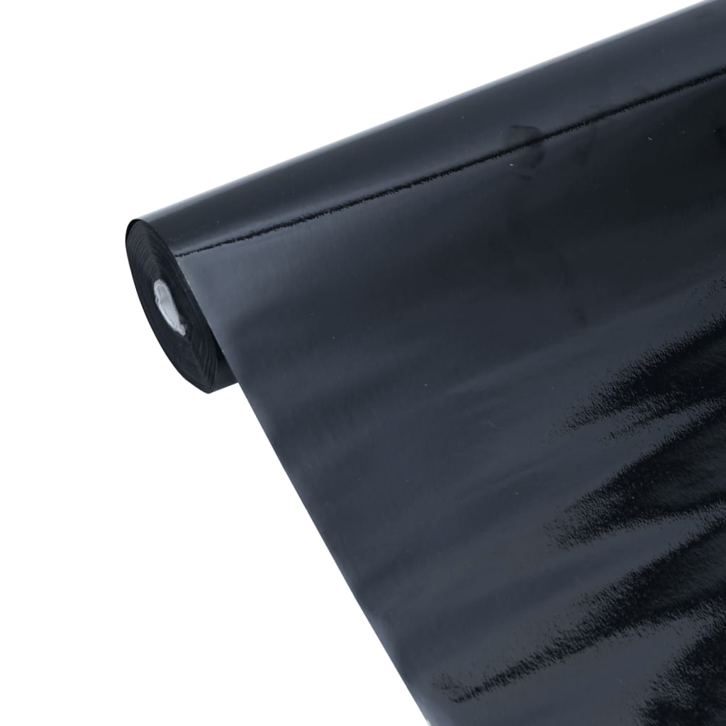 vidaXL Фолио за прозорци статично черен мат 45x1000 см PVC