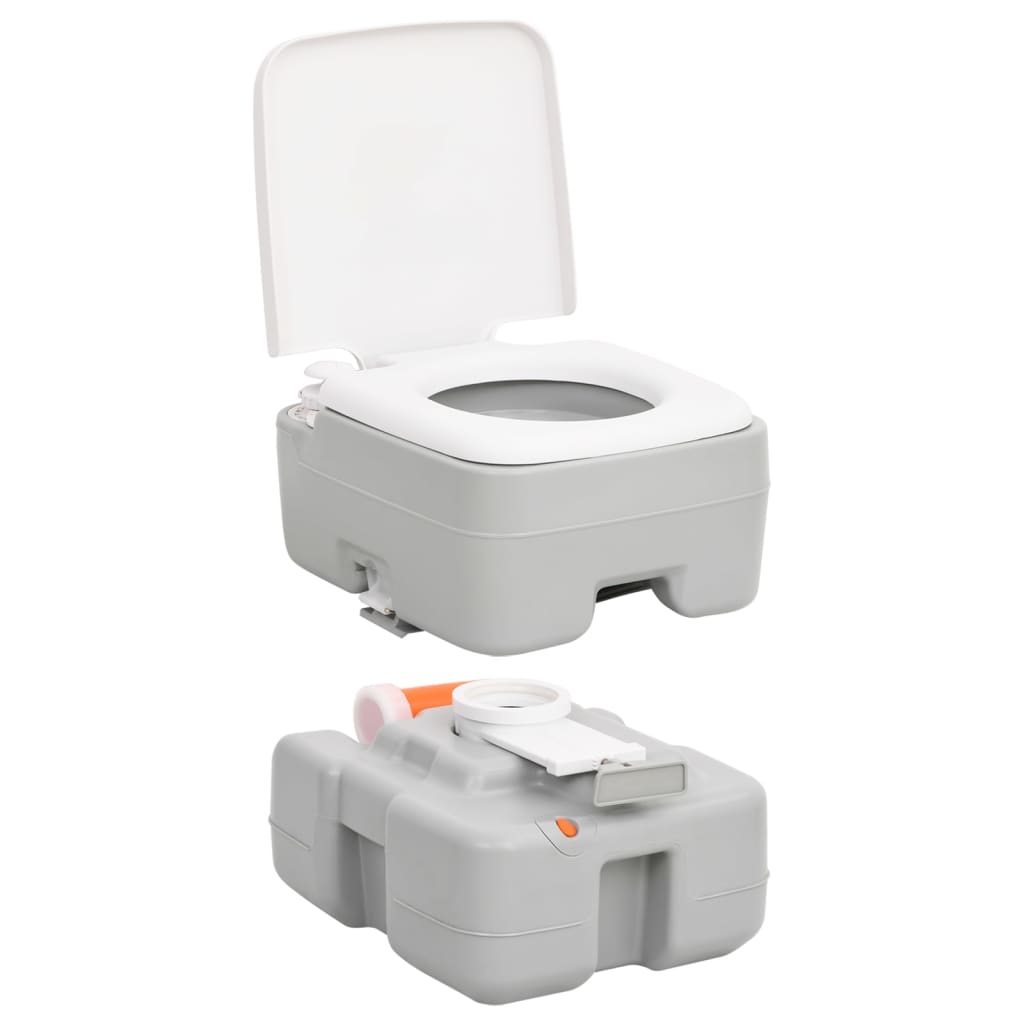 vidaXL Комплект преносима къмпинг тоалетна и поставка за умивалник