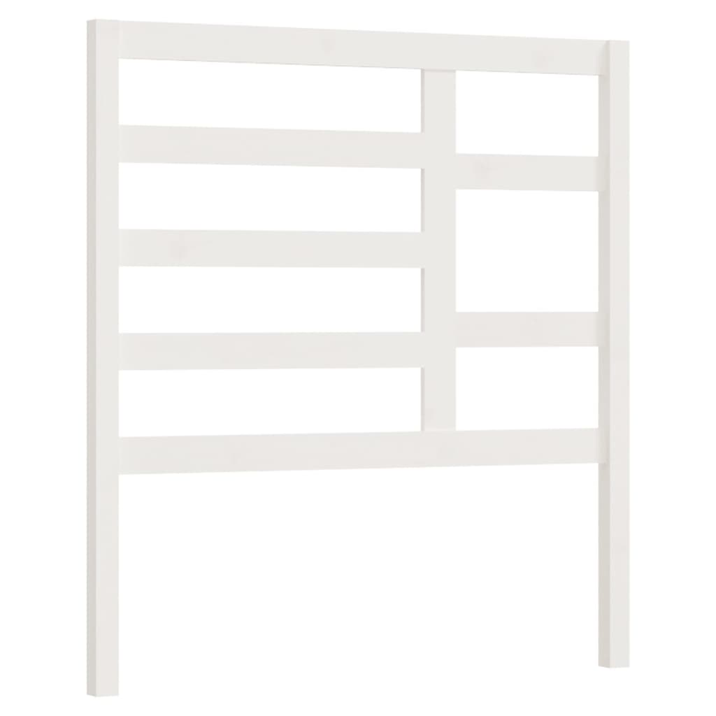 vidaXL Горна табла за легло, бяла, 96x4x104 см, бор масив
