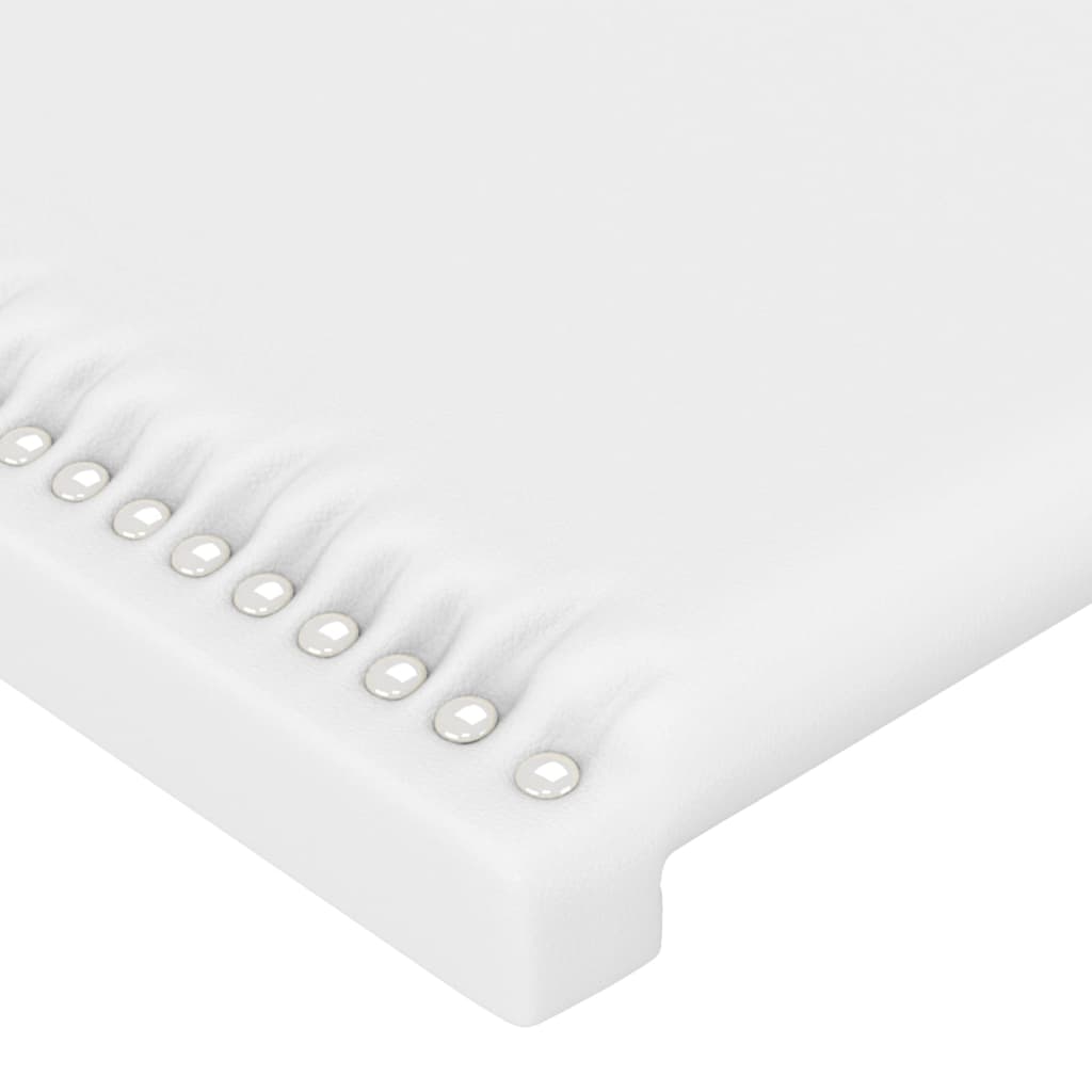 vidaXL Горни табли за легло 2 бр бели 80x5x78/88 см, изкуствена кожа