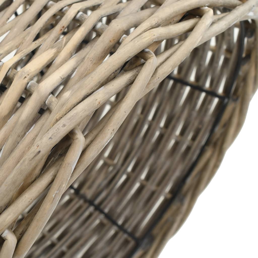 vidaXL Абажур, плетена ракита, 38x23 см, естествен цвят
