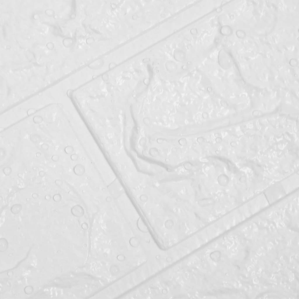 vidaXL 3D тапети Тухли, самозалепващи се, 40 бр, бели