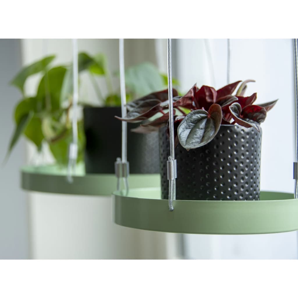 Esschert Design Висяща подложка за растения кръгла зелена S