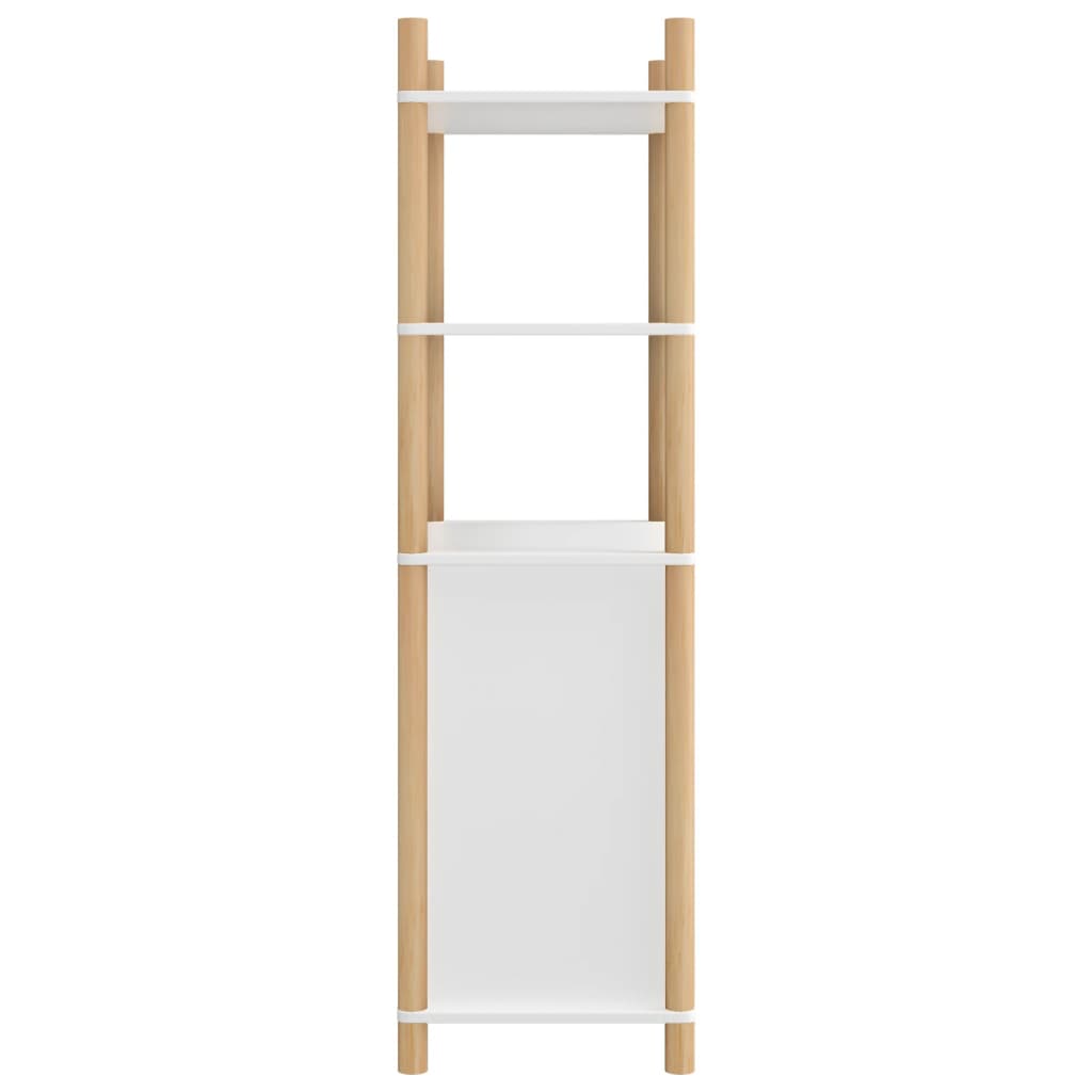 vidaXL Висок шкаф, бял, 60x40x141 см, инженерно дърво
