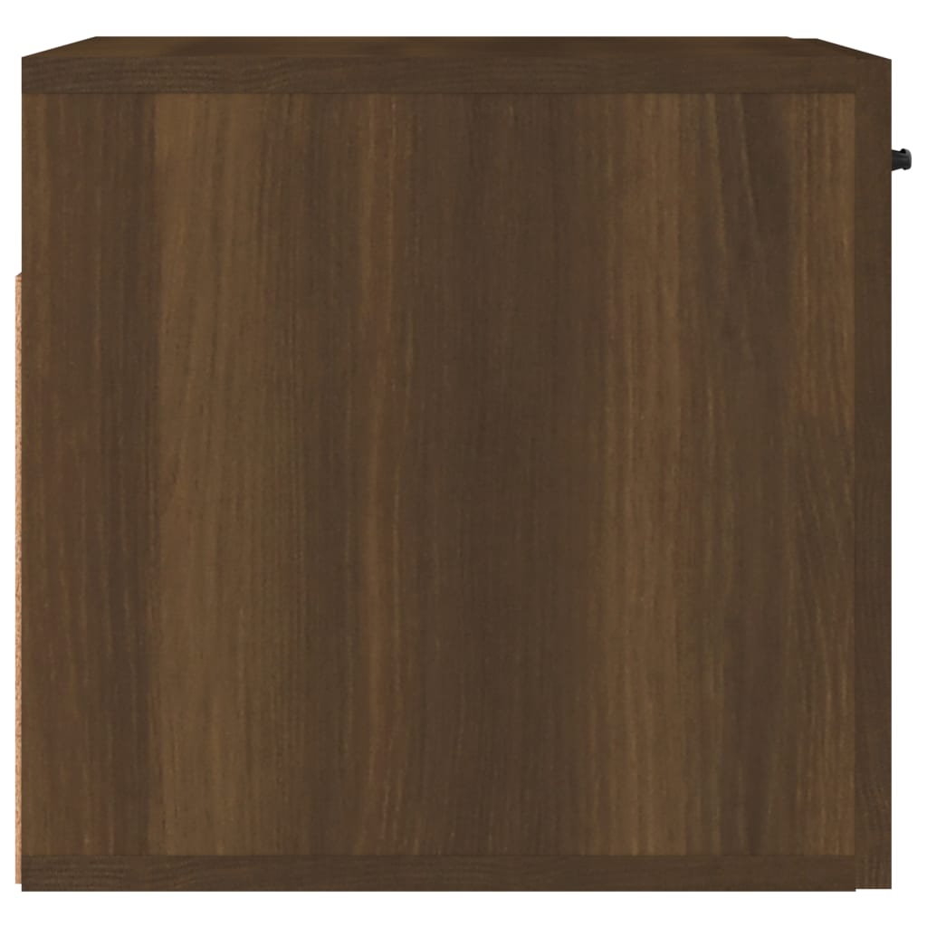vidaXL Стенен шкаф, кафяв дъб, 80x36,5x35 см, инженерно дърво
