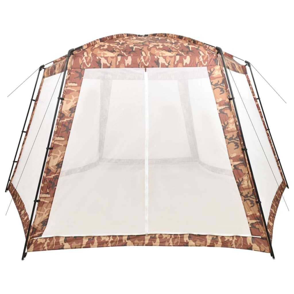 vidaXL Палатка за басейн, текстил, 590x520x250 см, камуфлаж