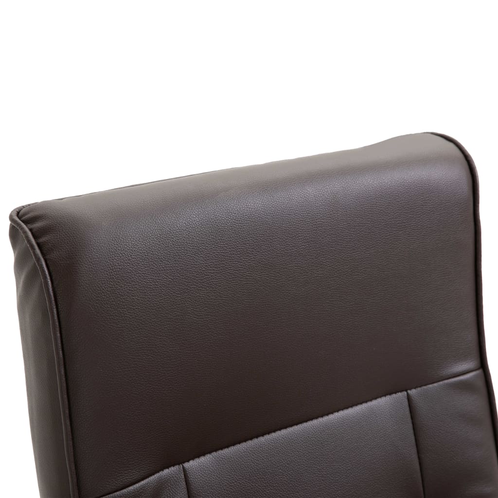 vidaXL Масажен стол, кафяв, изкуствена кожа