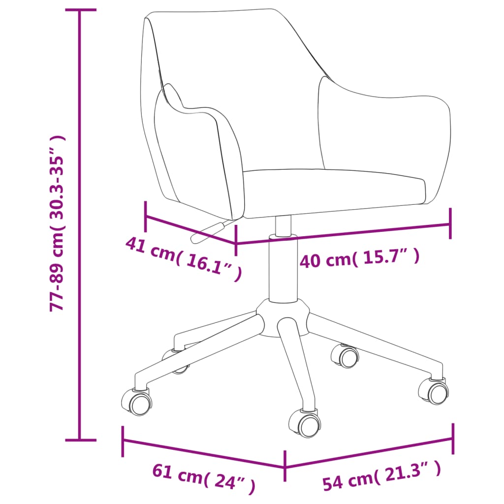 vidaXL Въртящи се трапезни столове, 2 бр, кремави, текстил