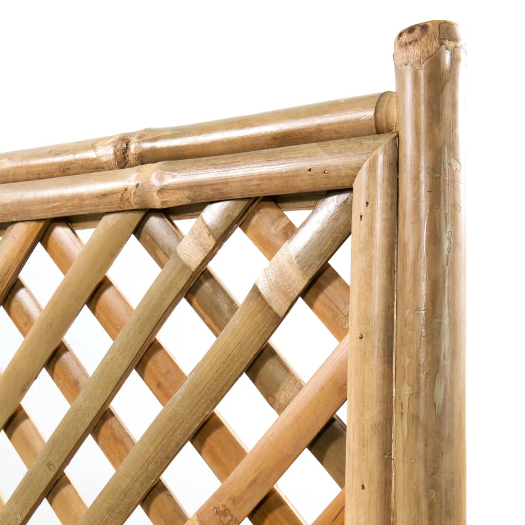 vidaXL Градинска повдигната леха с решетка, бамбук, 40 см