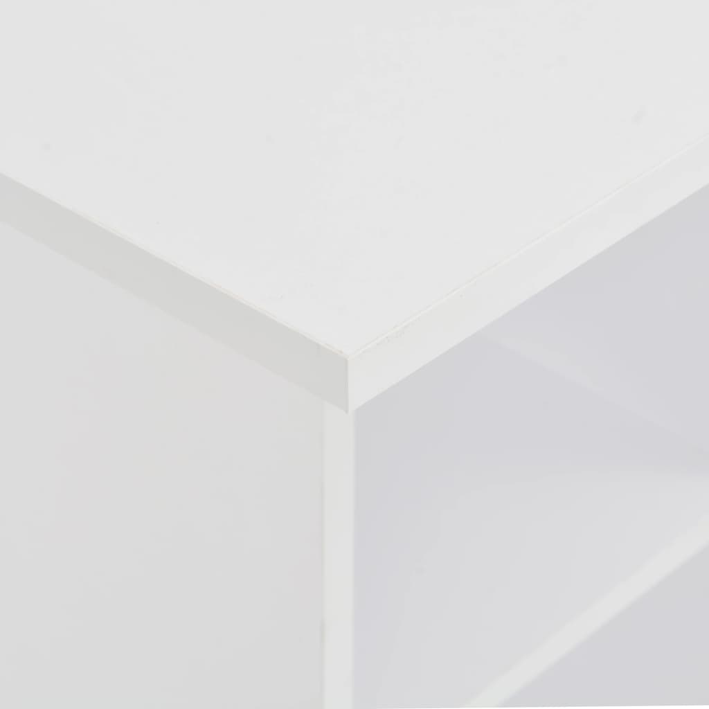 vidaXL Бар маса, бяла, 60x60x110 см