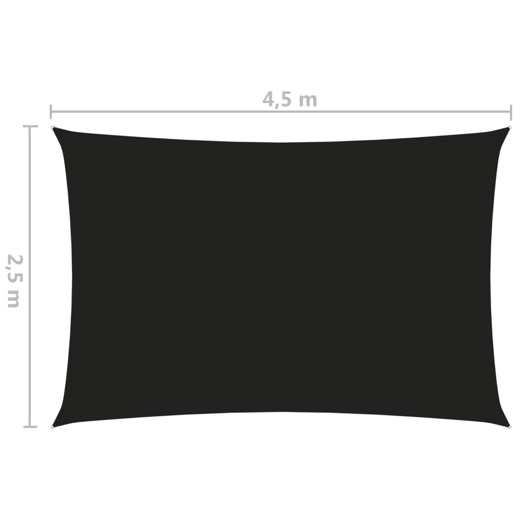 vidaXL Платно-сенник, Оксфорд плат, правоъгълно, 2,5x4,5 м, черно