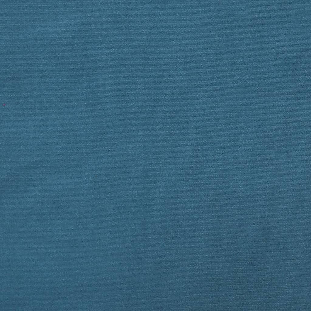 vidaXL Г-образно разтегателно канапе синьо 271x140x70 см кадифе