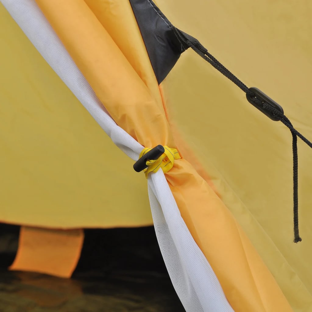 vidaXL 4-местна палатка, жълта