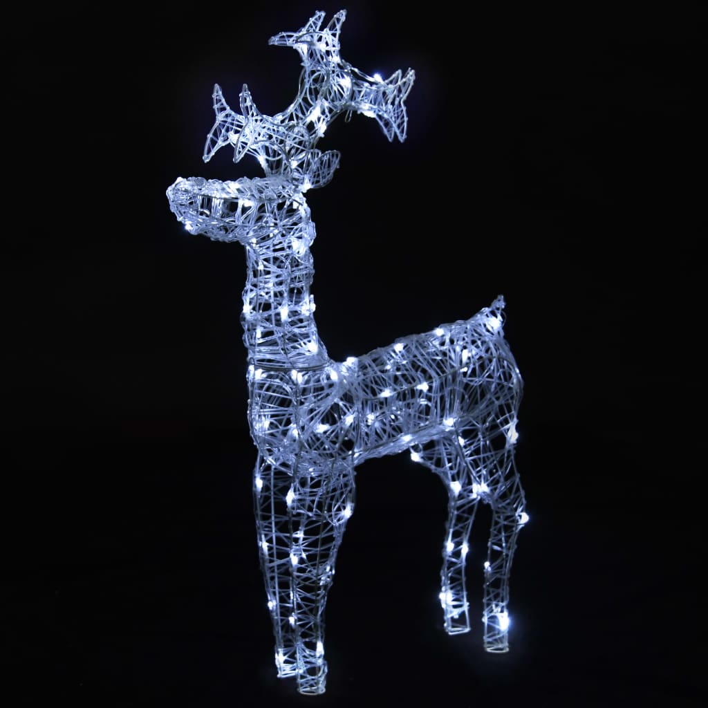 vidaXL Коледна украса северен елен 90 LED 60x16x100 см акрил