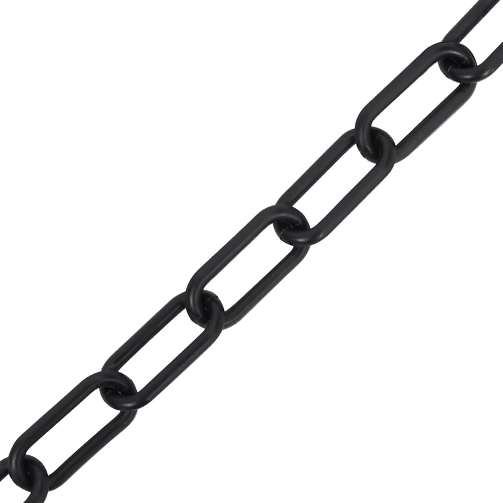vidaXL Предупредителна верига, черна, 30 м, Ø4 мм, пластмаса