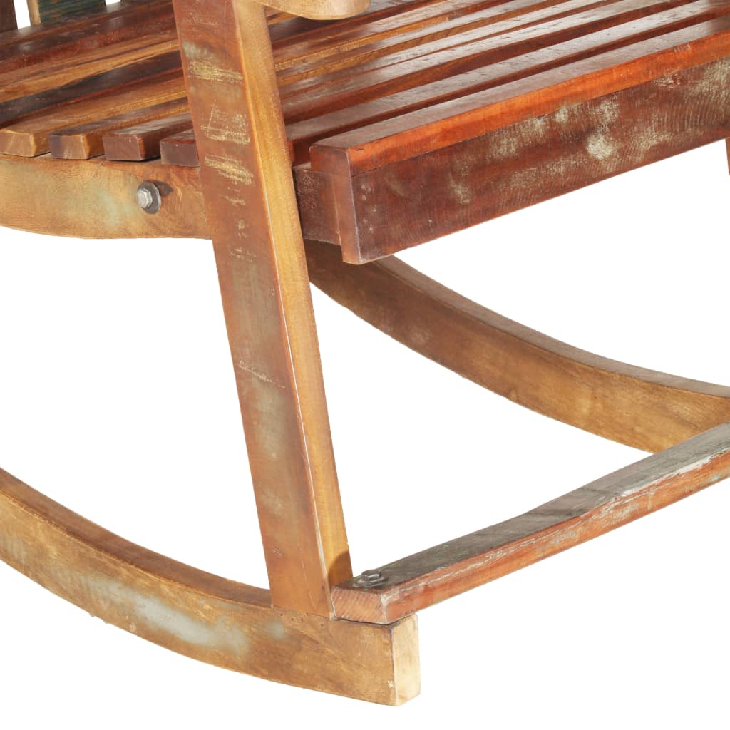 vidaXL Градински люлеещ стол, регенерирано дърво масив