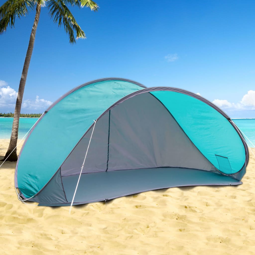 HI Pop-up саморазгъваща се палатка за плаж синя