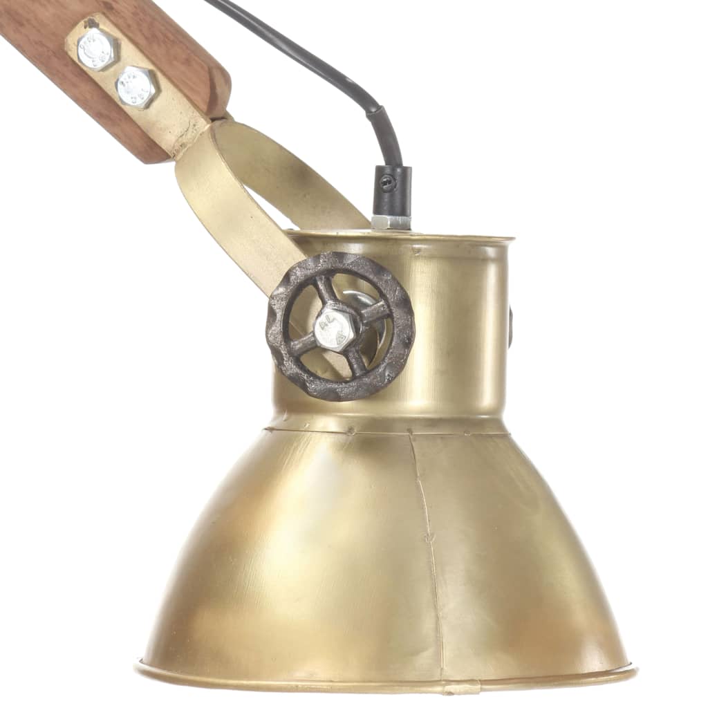 vidaXL Стенна лампа, индустриален стил, месинг, кръгла, E27