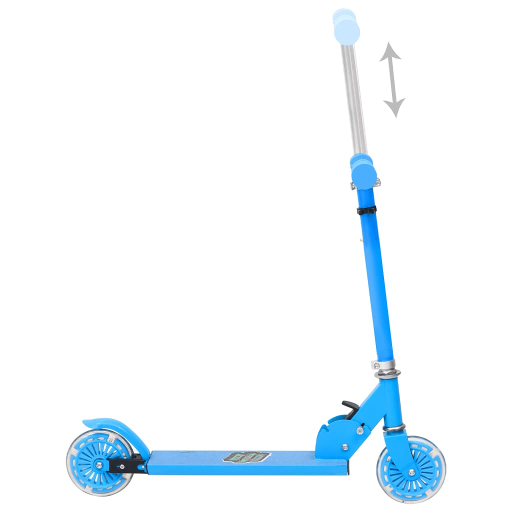 vidaXL Детски скутер с 2 колела, регулируемо алуминиево кормило, син