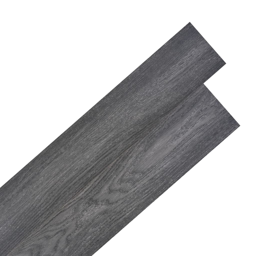 vidaXL Самозалепващи подови дъски от PVC 5,21 м² 2 мм черно и бяло