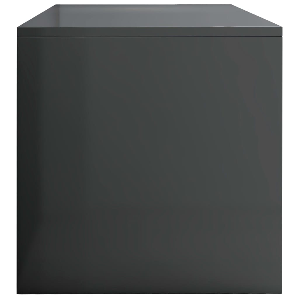 vidaXL ТВ шкаф, сиво със силен гланц, 120x40x40 см, ПДЧ