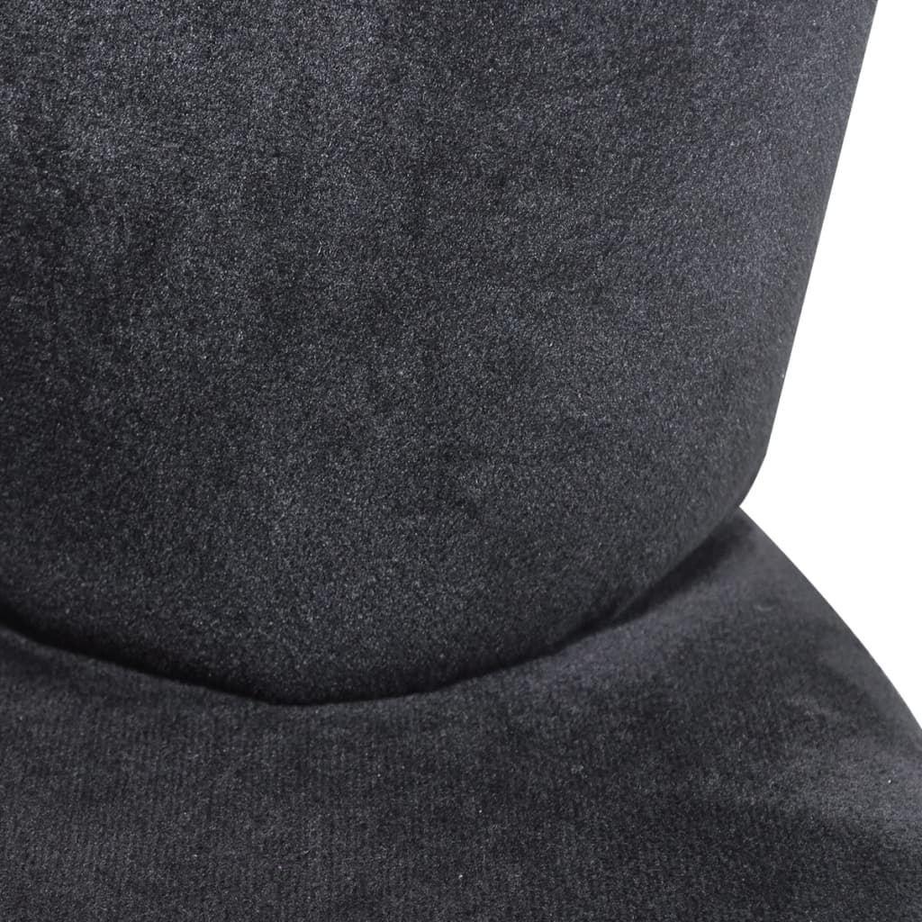 vidaXL Стол във формата на ръка, черен, кадифе