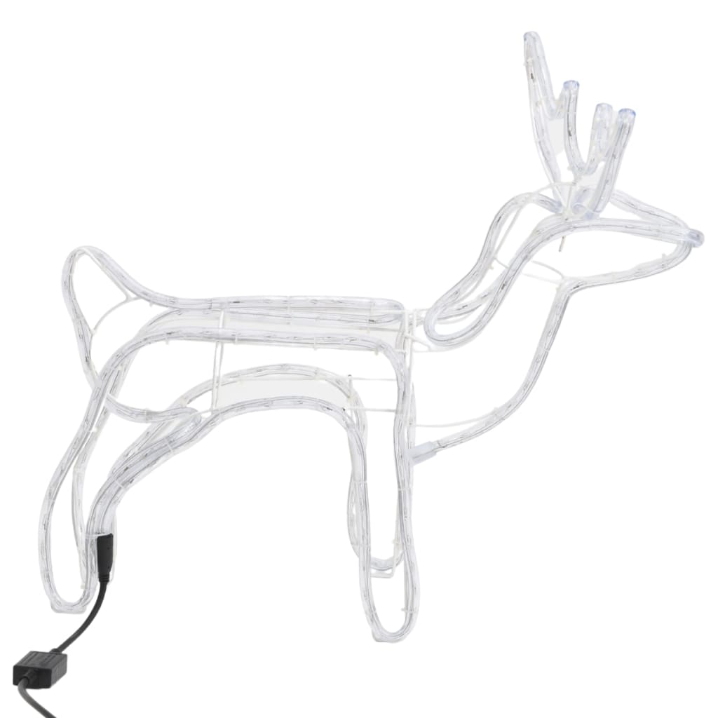 vidaXL Коледна фигура северен елен, топло бяло, 60x30x60 см