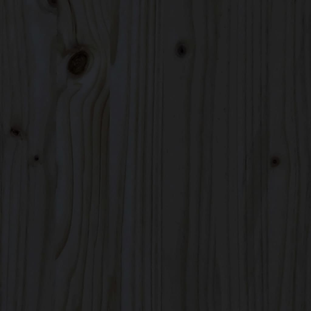 vidaXL Градински комплект с възглавници, 5 части, черен, дърво масив