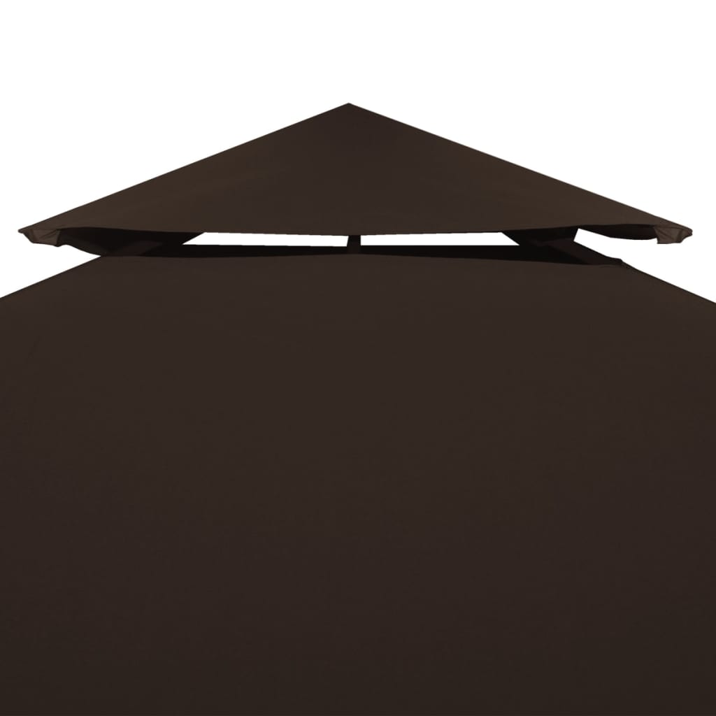 vidaXL Двоен покрив за шатра, 310 г/м², 4x3 м, кафява