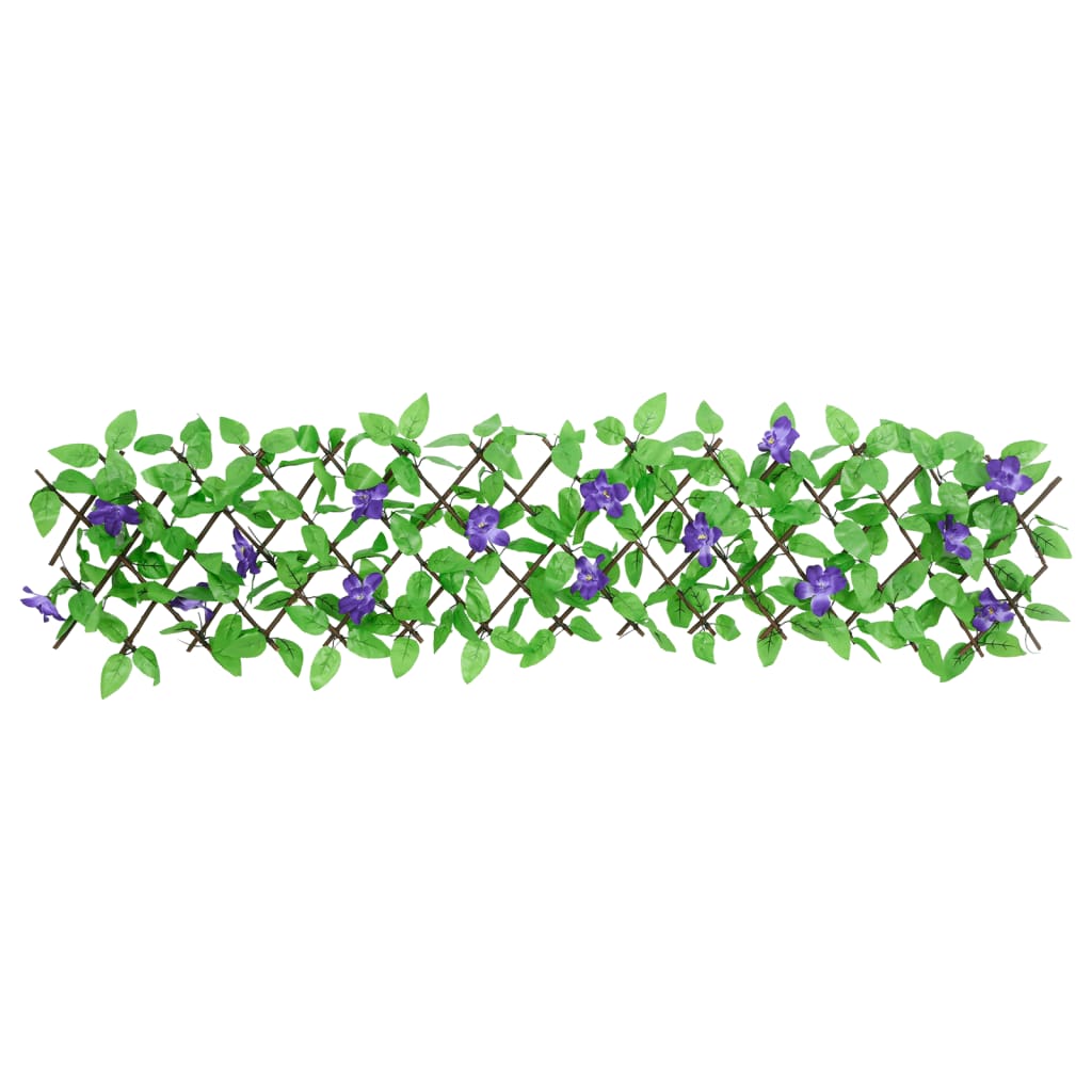 vidaXL Решетка от изкуствен бръшлян разширяема 5 бр зелена 180x20 см
