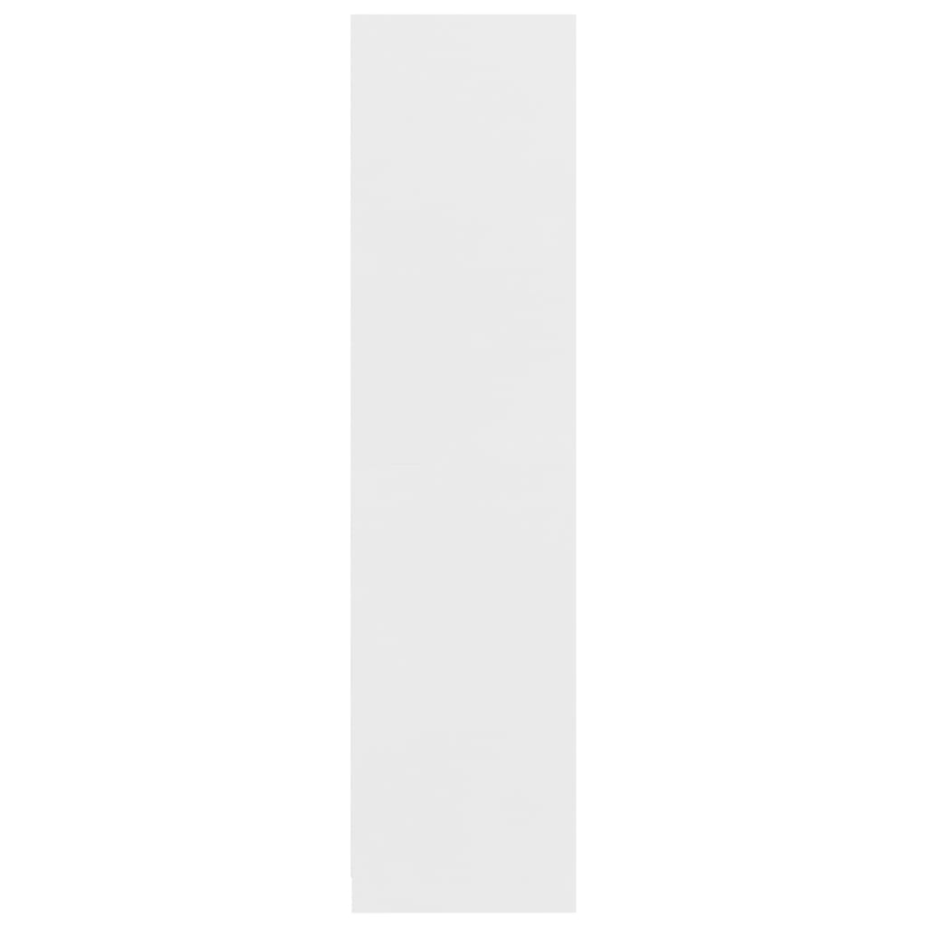 vidaXL Гардероб с чекмеджета, бял, 50x50x200 см, ПДЧ