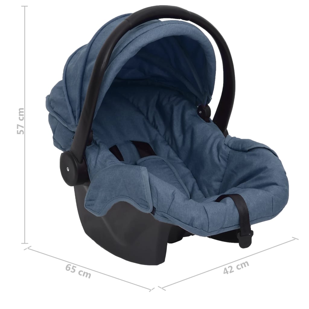 vidaXL Бебешко столче за кола, тъмносиньо, 42x65x57 см