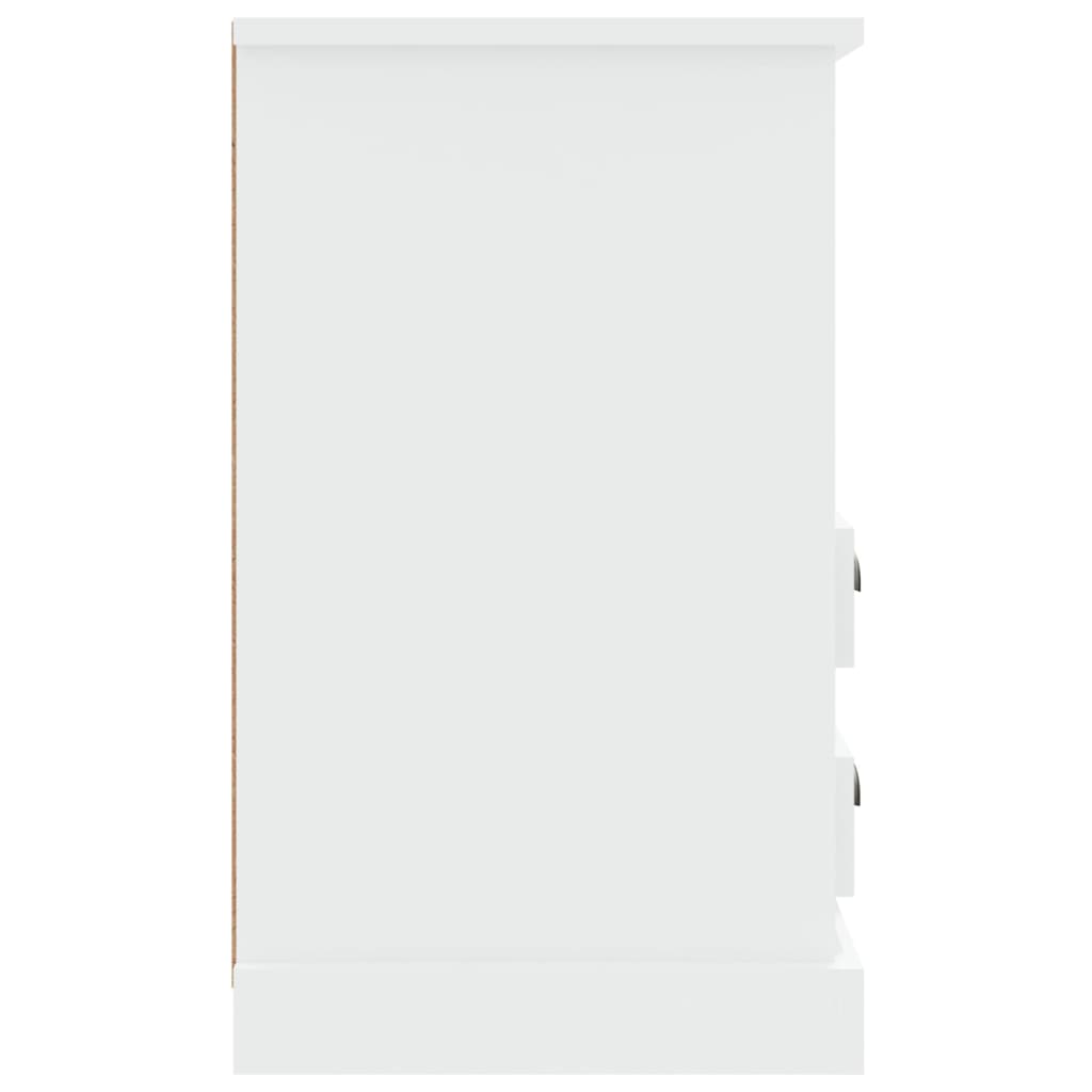 vidaXL Нощно шкафче, бял гланц, 43x36x60 см