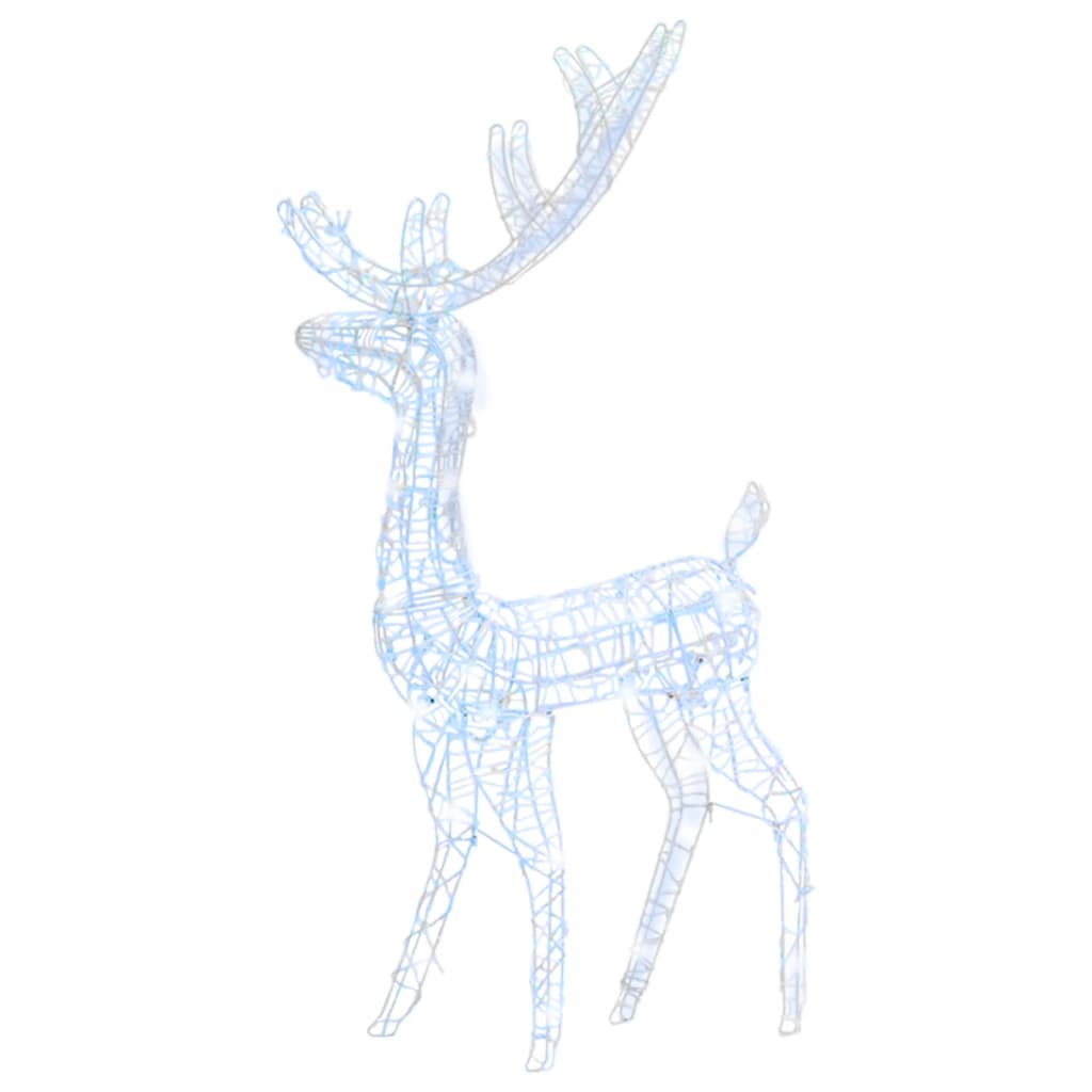 vidaXL Коледна украса елен, акрил, 140 LED, 120 см, студено бяло