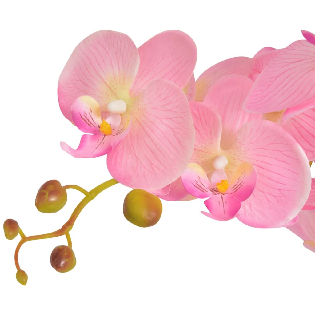 vidaXL Изкуствена орхидея със саксия 75 см розова