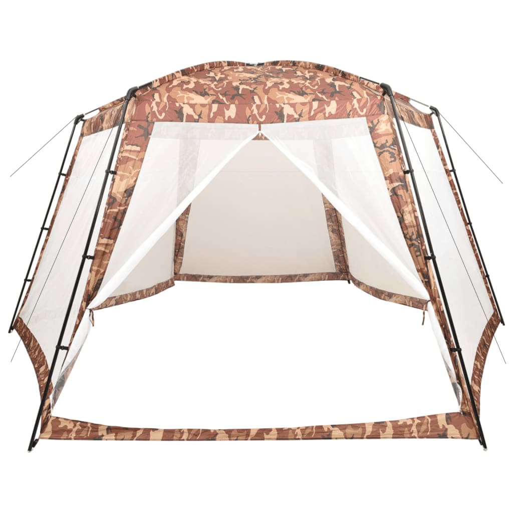 vidaXL Палатка за басейн, текстил, 590x520x250 см, камуфлаж