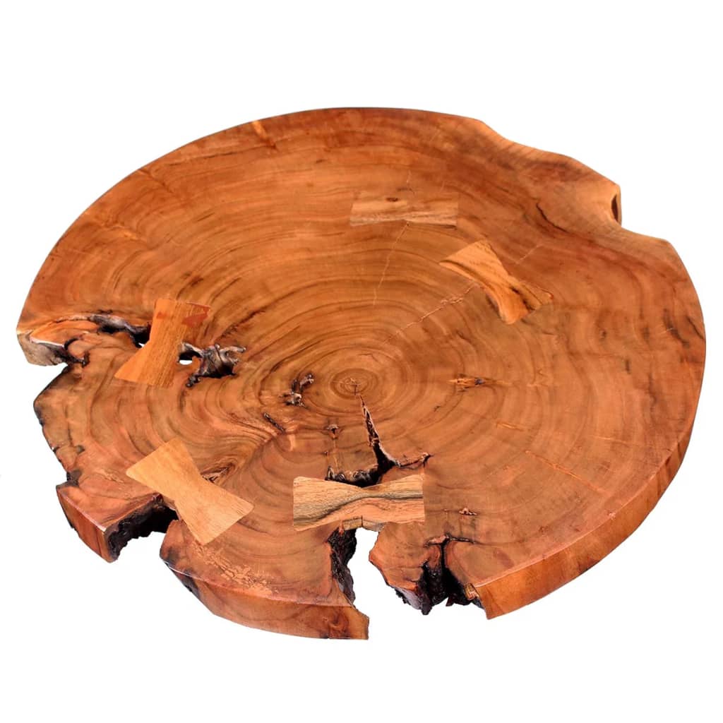 vidaXL Бар маса от дървени трупи, акация масив, (55-60)x110 см