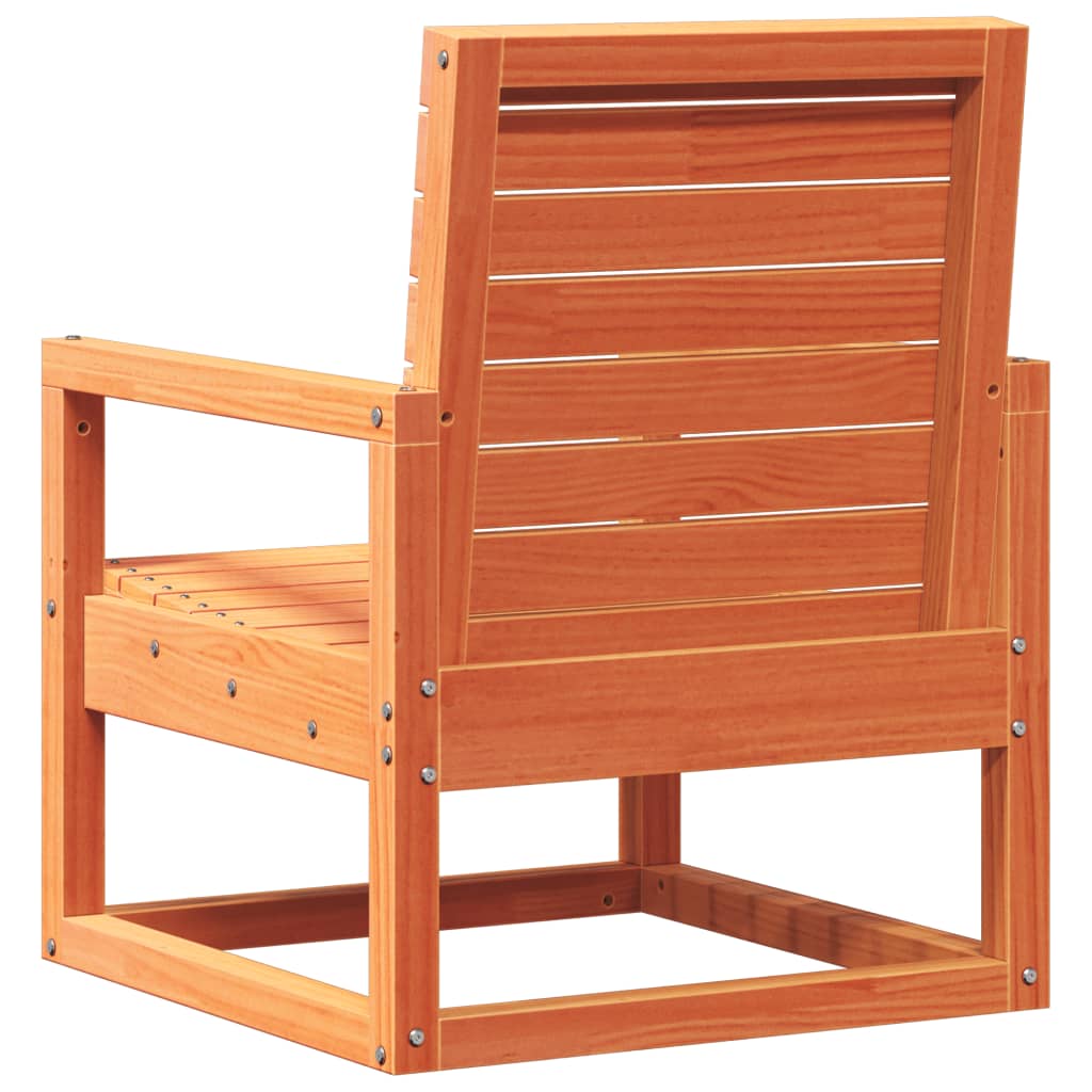 vidaXL Градински стол, восъчнокафяв, 57,5x63x76 см, борово дърво масив