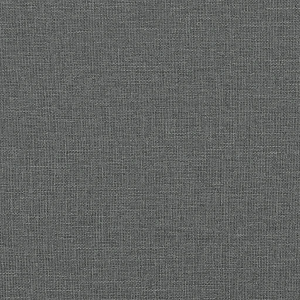 vidaXL Трапезна пейка, тъмносива, 62x32x45 см, стомана и плат
