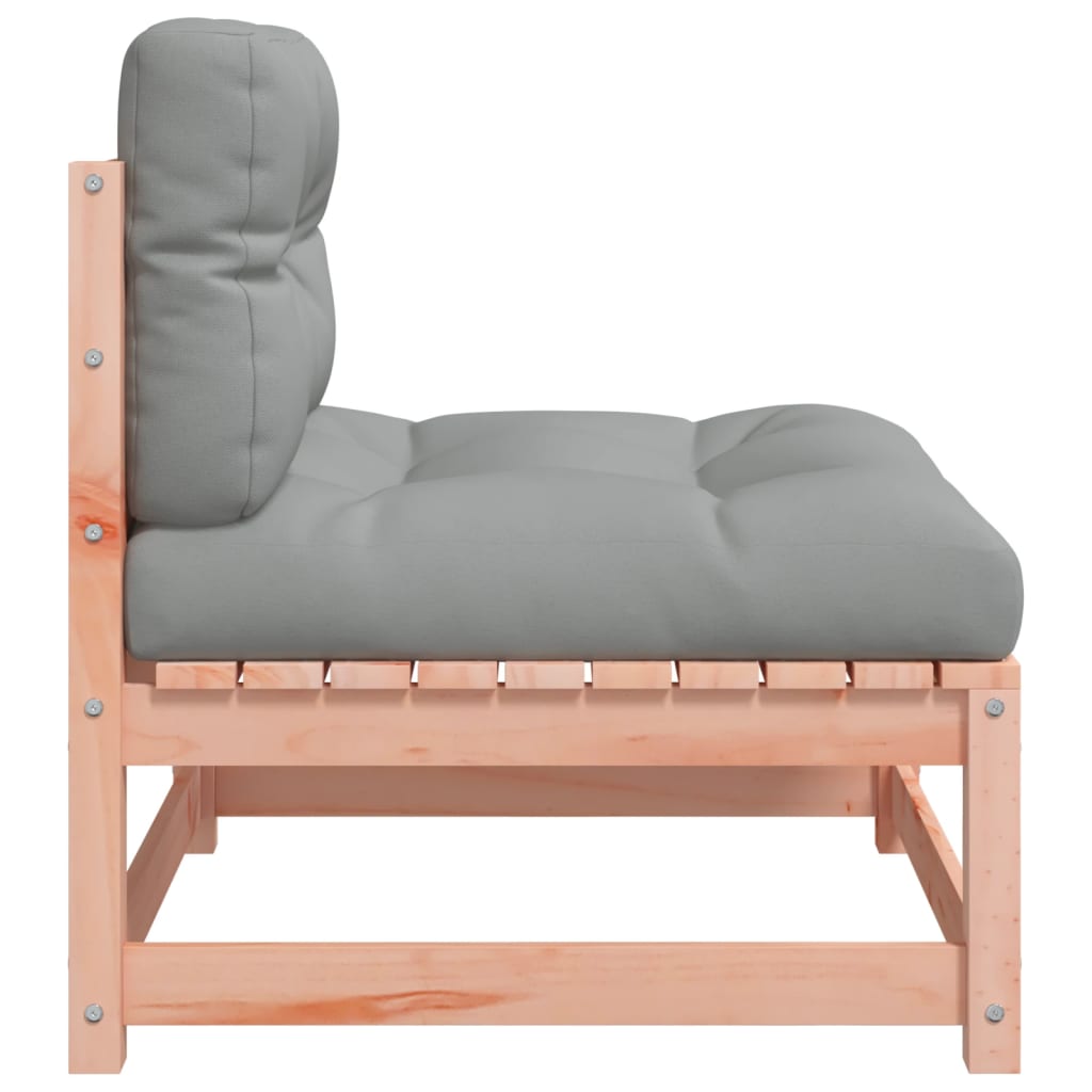 vidaXL Външни кресла без подлакътници с възглавници 2 бр дуглас масив