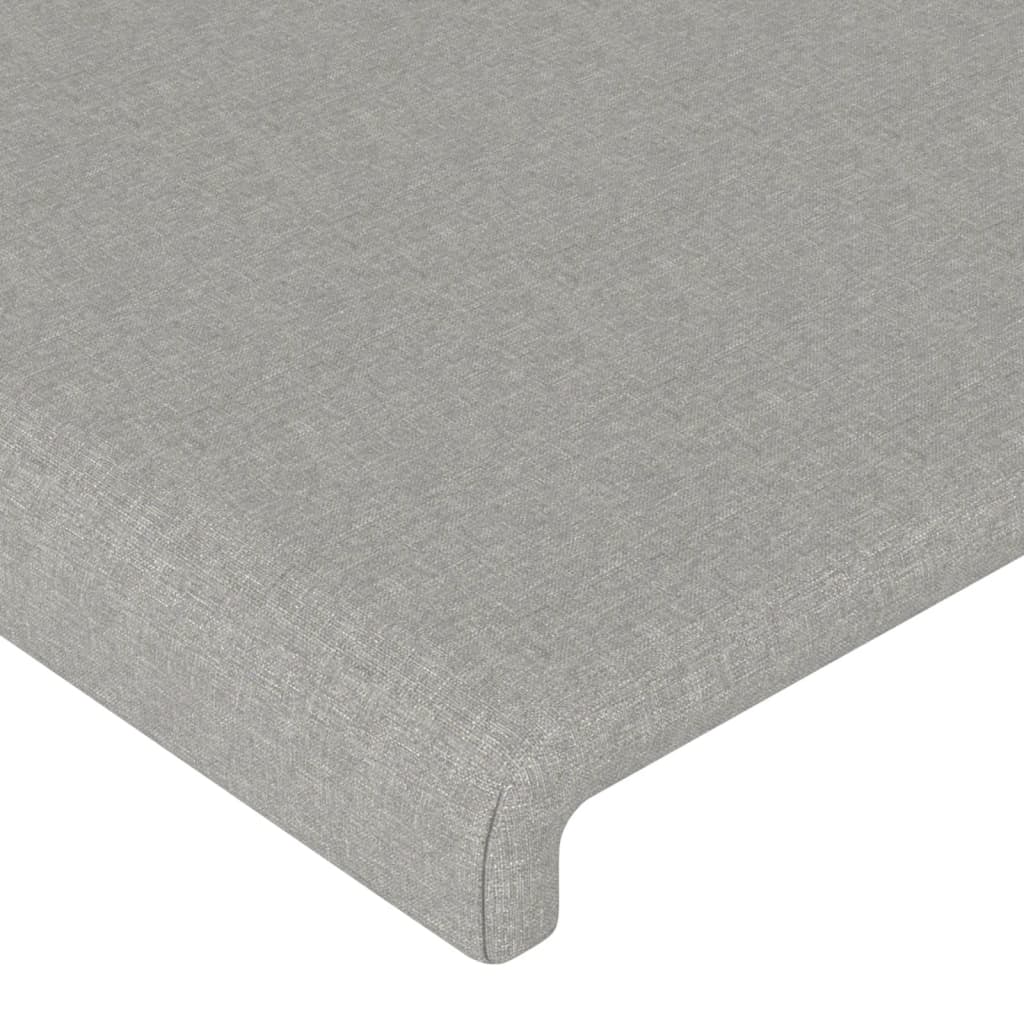 vidaXL Горни табли за легло, 4 бр, светлосиви,90x5x78/88 см, плат