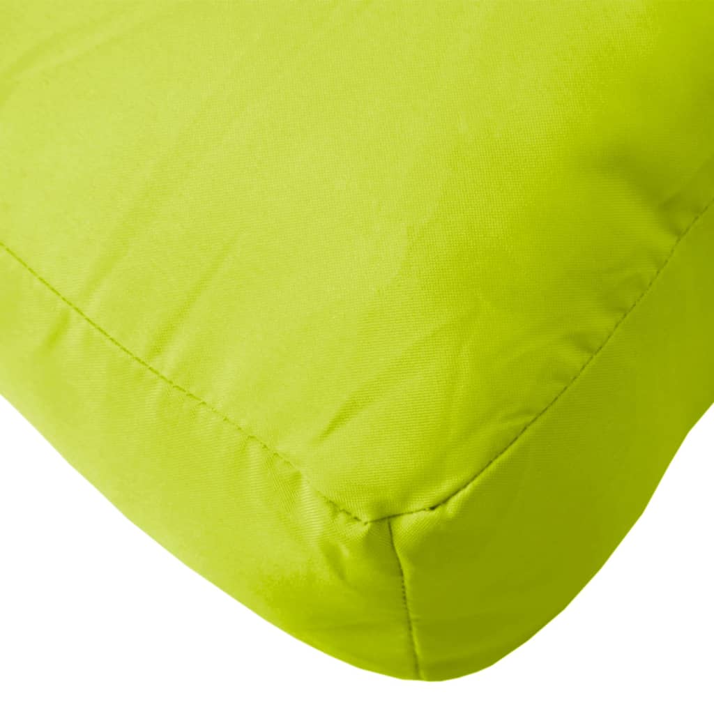 vidaXL Палетна възглавница, яркозелена, 60x40x12 см, текстил