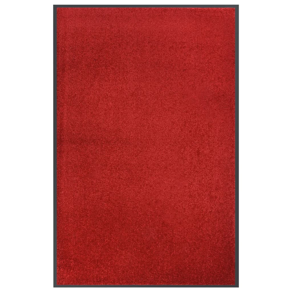 vidaXL Изтривалка, червена, 80х120 см