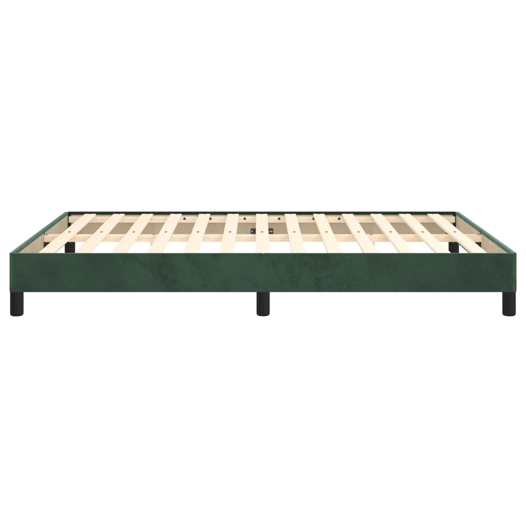 vidaXL Рамка за легло, тъмнозелена, 140x190 см, кадифе