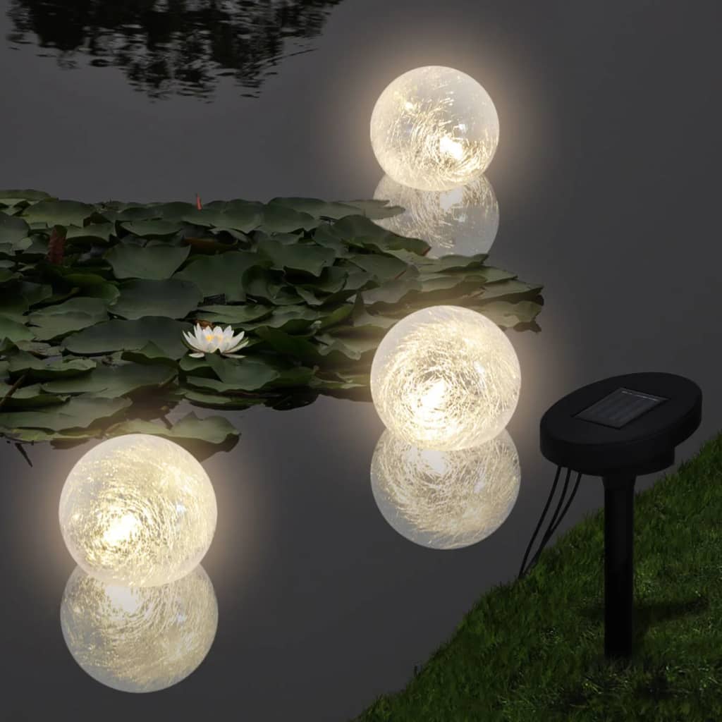 vidaXL 6 бр плаващи LED лампи за езеро и басейн