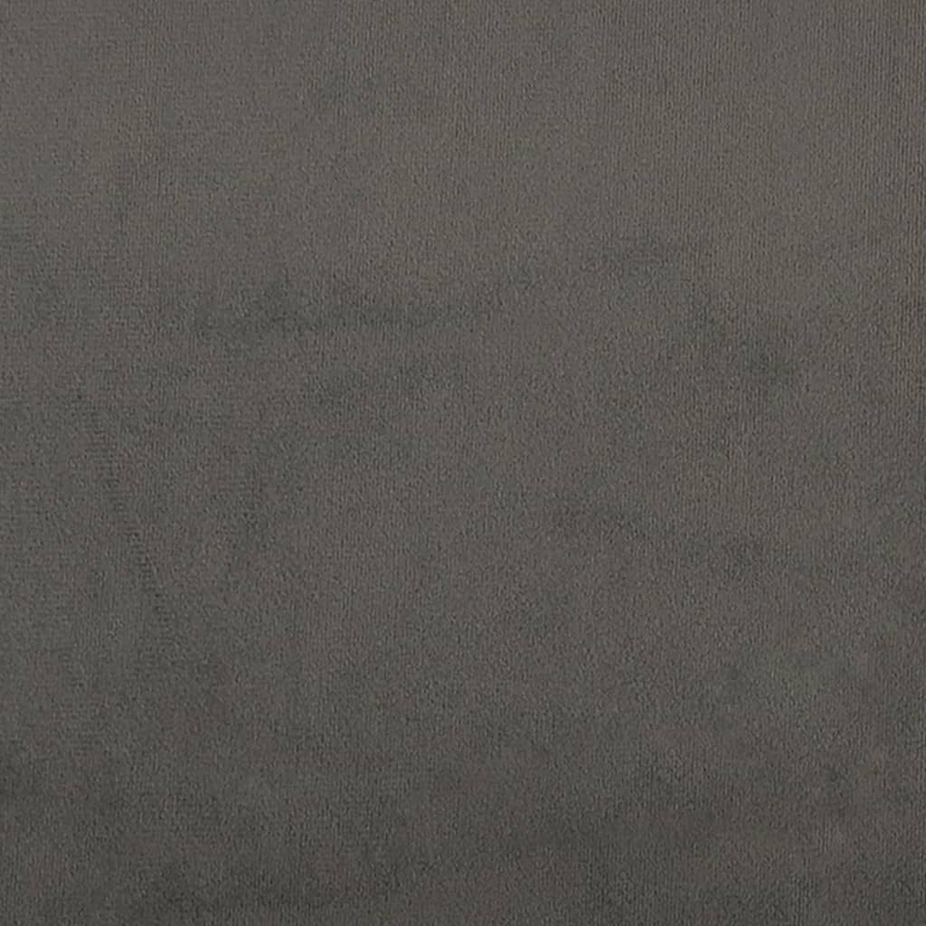vidaXL Горна табла за легло с уши, тъмносива, 83x16x118/128 см, кадифе