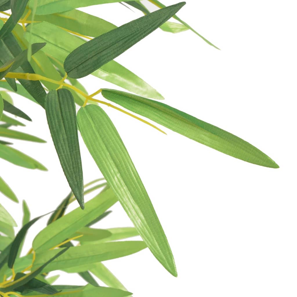 vidaXL Изкуствено растение бамбук със саксия, 120 см, зелено